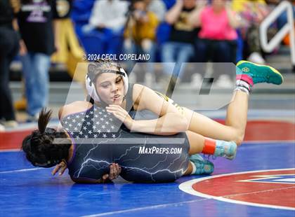 Thumbnail 2 in Carrollton vs Gilmer - GHSA Girls' Duals Championship Semifinals photogallery.