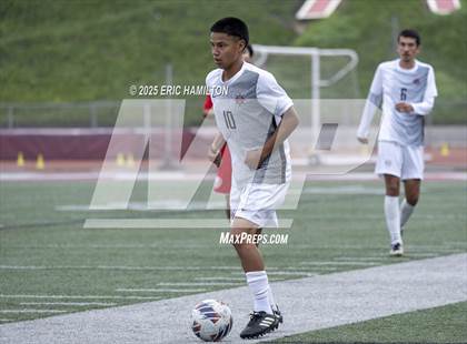 Thumbnail 1 in Banning vs Redondo Union (South's Boys Varsity Soccer Tournament) photogallery.