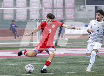 Thumbnail 2 in Banning vs Redondo Union (South's Boys Varsity Soccer Tournament) photogallery.