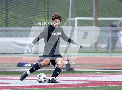 Thumbnail 3 in Banning vs Redondo Union (South's Boys Varsity Soccer Tournament) photogallery.