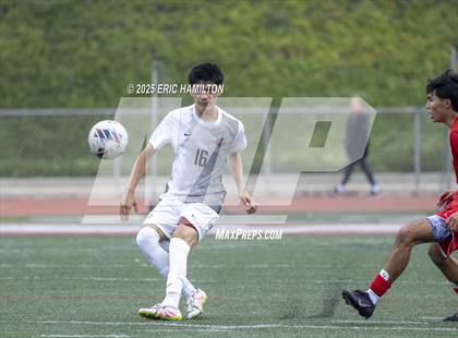 Thumbnail 3 in Banning vs Redondo Union (South's Boys Varsity Soccer Tournament) photogallery.