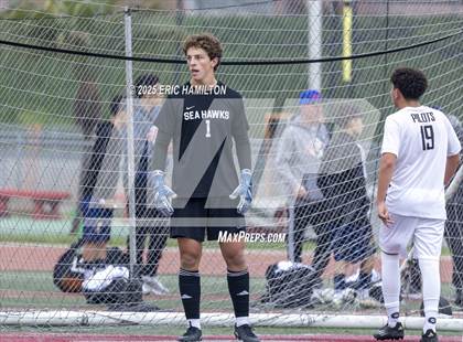 Thumbnail 3 in Banning vs Redondo Union (South's Boys Varsity Soccer Tournament) photogallery.