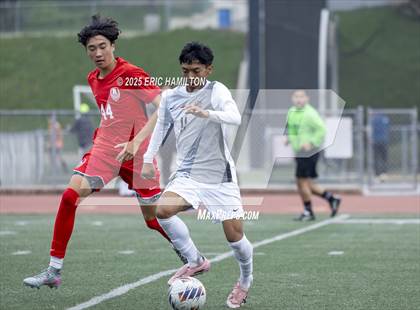 Thumbnail 2 in Banning vs Redondo Union (South's Boys Varsity Soccer Tournament) photogallery.