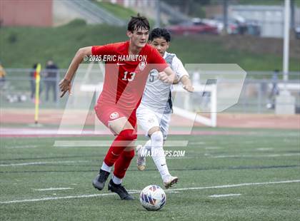 Thumbnail 2 in Banning vs Redondo Union (South's Boys Varsity Soccer Tournament) photogallery.