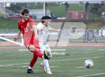 Thumbnail 1 in Banning vs Redondo Union (South's Boys Varsity Soccer Tournament) photogallery.