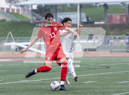 Thumbnail 3 in Banning vs Redondo Union (South's Boys Varsity Soccer Tournament) photogallery.