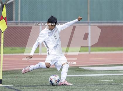 Thumbnail 3 in Banning vs Redondo Union (South's Boys Varsity Soccer Tournament) photogallery.