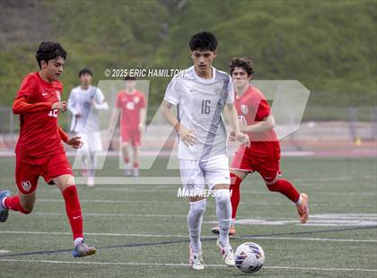Thumbnail 3 in Banning vs Redondo Union (South's Boys Varsity Soccer Tournament) photogallery.