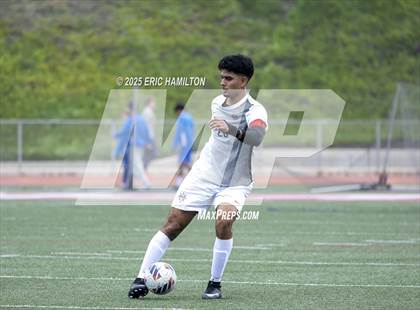 Thumbnail 3 in Banning vs Redondo Union (South's Boys Varsity Soccer Tournament) photogallery.