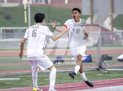 Thumbnail 1 in Banning vs Redondo Union (South's Boys Varsity Soccer Tournament) photogallery.