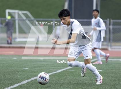 Thumbnail 3 in Banning vs Redondo Union (South's Boys Varsity Soccer Tournament) photogallery.