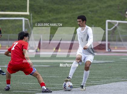 Thumbnail 1 in Banning vs Redondo Union (South's Boys Varsity Soccer Tournament) photogallery.