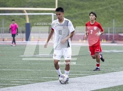 Thumbnail 1 in Banning vs Redondo Union (South's Boys Varsity Soccer Tournament) photogallery.