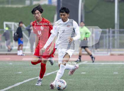 Thumbnail 1 in Banning vs Redondo Union (South's Boys Varsity Soccer Tournament) photogallery.