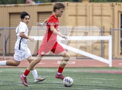 Thumbnail 1 in Banning vs Redondo Union (South's Boys Varsity Soccer Tournament) photogallery.