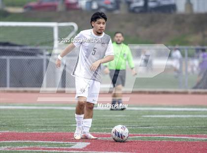 Thumbnail 3 in Banning vs Redondo Union (South's Boys Varsity Soccer Tournament) photogallery.