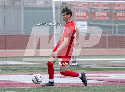 Thumbnail 2 in Banning vs Redondo Union (South's Boys Varsity Soccer Tournament) photogallery.