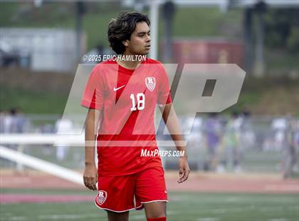 Thumbnail 2 in Banning vs Redondo Union (South's Boys Varsity Soccer Tournament) photogallery.