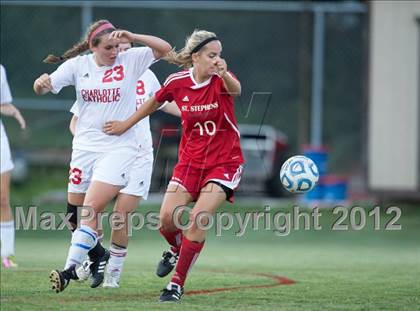 Thumbnail 2 in St. Stephens at Charlotte Catholic (NCHSAA 3A Semifinal) photogallery.