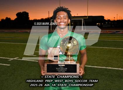 Thumbnail 2 in Highland Prep West vs. Red Rock (AIA 1A Final - Awards) photogallery.