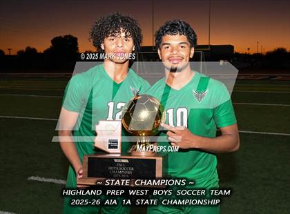 Thumbnail 1 in Highland Prep West vs. Red Rock (AIA 1A Final - Awards) photogallery.