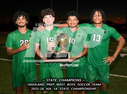 Thumbnail 3 in Highland Prep West vs. Red Rock (AIA 1A Final - Awards) photogallery.