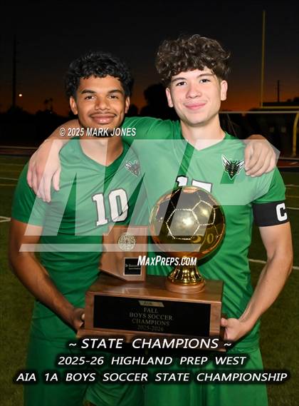 Thumbnail 3 in Highland Prep West vs. Red Rock (AIA 1A Final - Awards) photogallery.