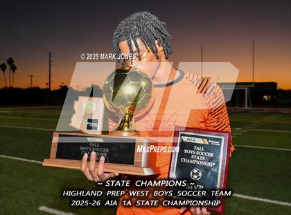 Thumbnail 3 in Highland Prep West vs. Red Rock (AIA 1A Final - Awards) photogallery.