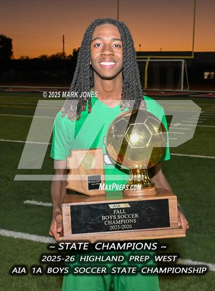 Thumbnail 3 in Highland Prep West vs. Red Rock (AIA 1A Final - Awards) photogallery.