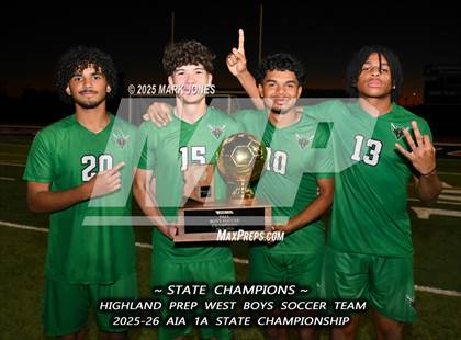 Thumbnail 2 in Highland Prep West vs. Red Rock (AIA 1A Final - Awards) photogallery.