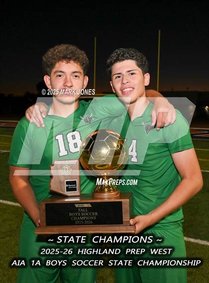 Thumbnail 1 in Highland Prep West vs. Red Rock (AIA 1A Final - Awards) photogallery.