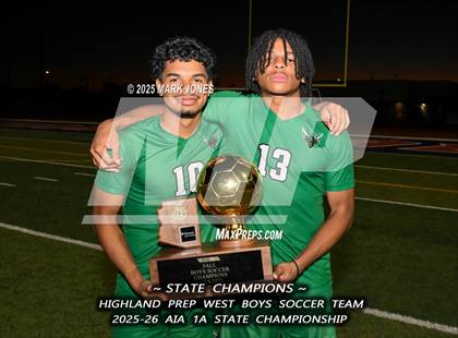 Thumbnail 1 in Highland Prep West vs. Red Rock (AIA 1A Final - Awards) photogallery.