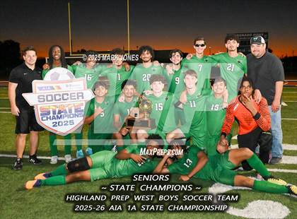 Thumbnail 2 in Highland Prep West vs. Red Rock (AIA 1A Final - Awards) photogallery.