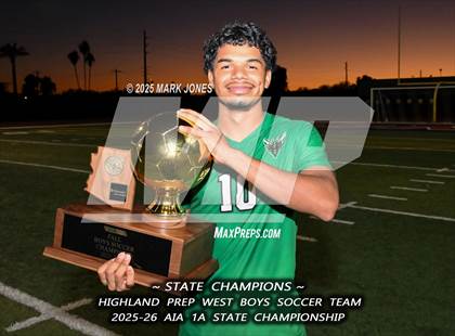 Thumbnail 1 in Highland Prep West vs. Red Rock (AIA 1A Final - Awards) photogallery.