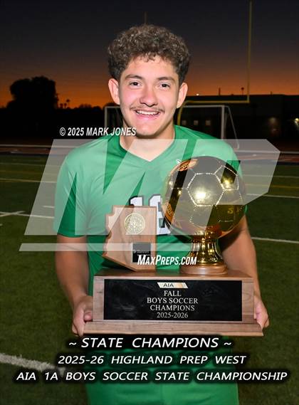 Thumbnail 3 in Highland Prep West vs. Red Rock (AIA 1A Final - Awards) photogallery.