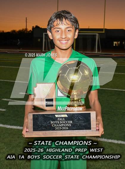 Thumbnail 3 in Highland Prep West vs. Red Rock (AIA 1A Final - Awards) photogallery.