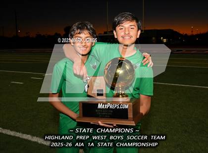 Thumbnail 2 in Highland Prep West vs. Red Rock (AIA 1A Final - Awards) photogallery.