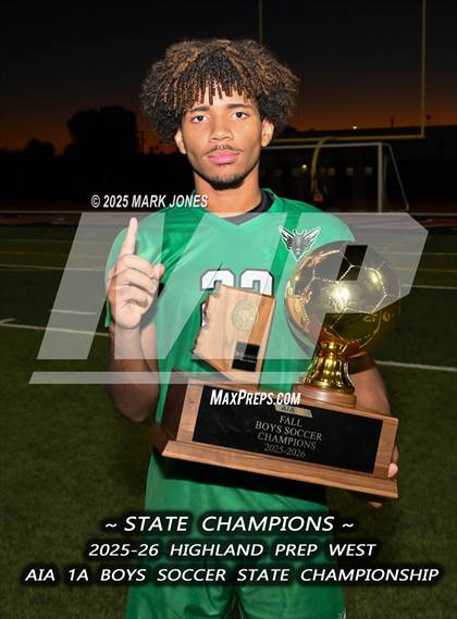 Thumbnail 3 in Highland Prep West vs. Red Rock (AIA 1A Final - Awards) photogallery.