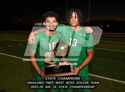 Thumbnail 3 in Highland Prep West vs. Red Rock (AIA 1A Final - Awards) photogallery.