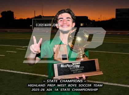 Thumbnail 2 in Highland Prep West vs. Red Rock (AIA 1A Final - Awards) photogallery.