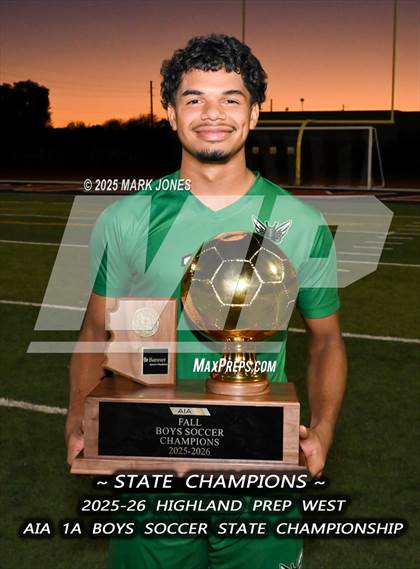 Thumbnail 2 in Highland Prep West vs. Red Rock (AIA 1A Final - Awards) photogallery.