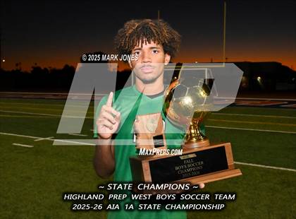 Thumbnail 3 in Highland Prep West vs. Red Rock (AIA 1A Final - Awards) photogallery.