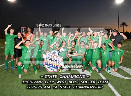 Thumbnail 2 in Highland Prep West vs. Red Rock (AIA 1A Final - Awards) photogallery.