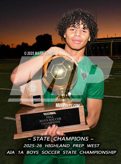 Thumbnail 2 in Highland Prep West vs. Red Rock (AIA 1A Final - Awards) photogallery.