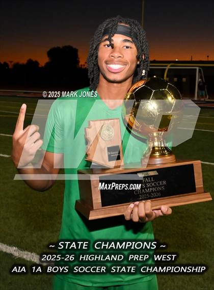 Thumbnail 2 in Highland Prep West vs. Red Rock (AIA 1A Final - Awards) photogallery.