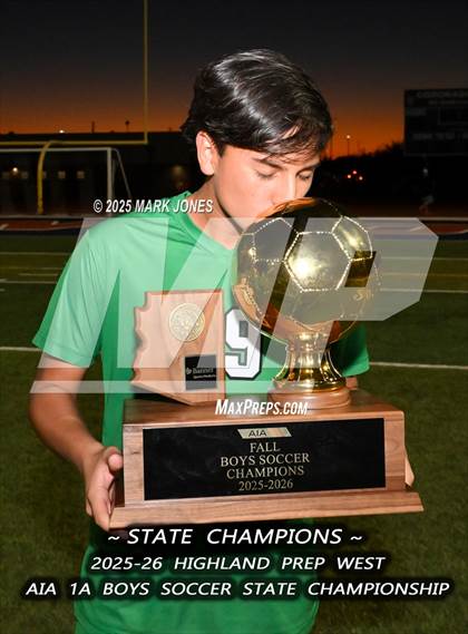 Thumbnail 1 in Highland Prep West vs. Red Rock (AIA 1A Final - Awards) photogallery.