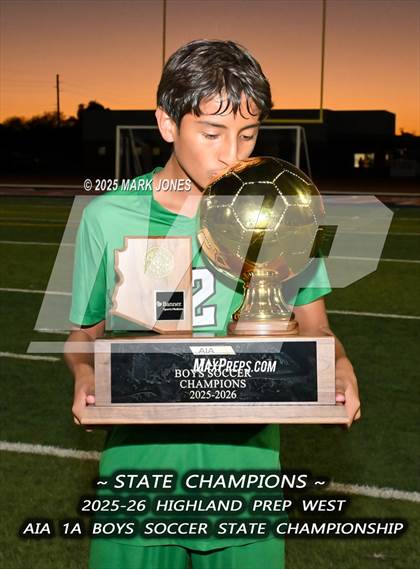 Thumbnail 2 in Highland Prep West vs. Red Rock (AIA 1A Final - Awards) photogallery.