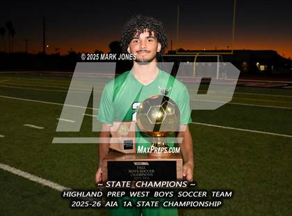 Thumbnail 2 in Highland Prep West vs. Red Rock (AIA 1A Final - Awards) photogallery.