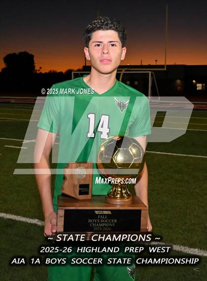 Thumbnail 2 in Highland Prep West vs. Red Rock (AIA 1A Final - Awards) photogallery.