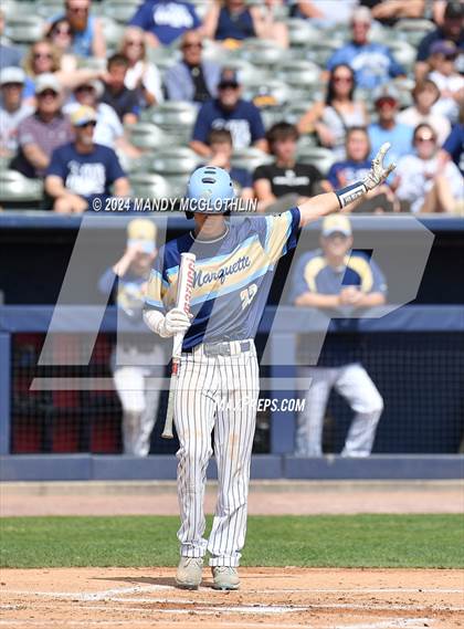 Thumbnail 3 in Routt Catholic vs. Marquette (IHSA 1A Semifinal) photogallery.